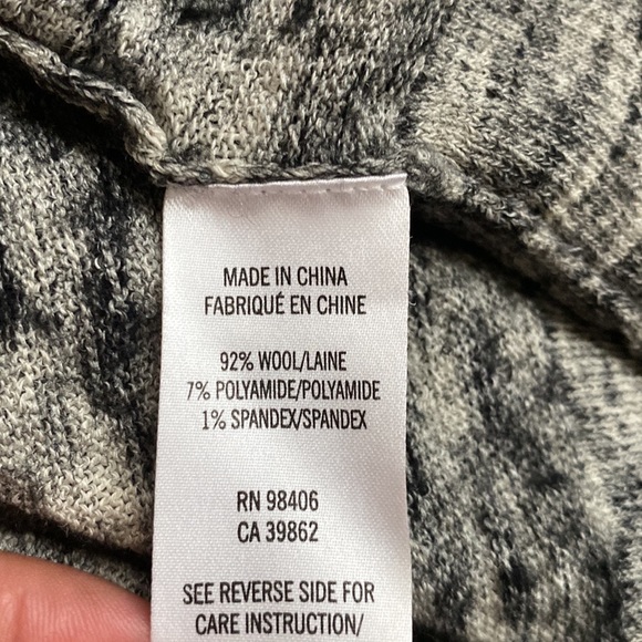 Theory Open Front Wool Blend Cardigan Heather Grey - Picture 4 of 4